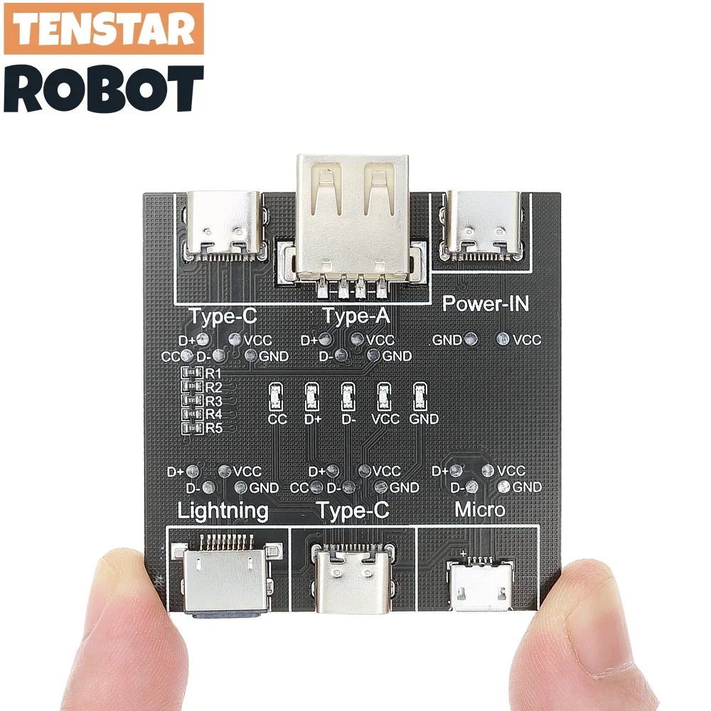 USB Data Cable On-Off Detection Board for Micro Type-C Port DT3 USB Cable Tester Fast Detection Lightweight Durable