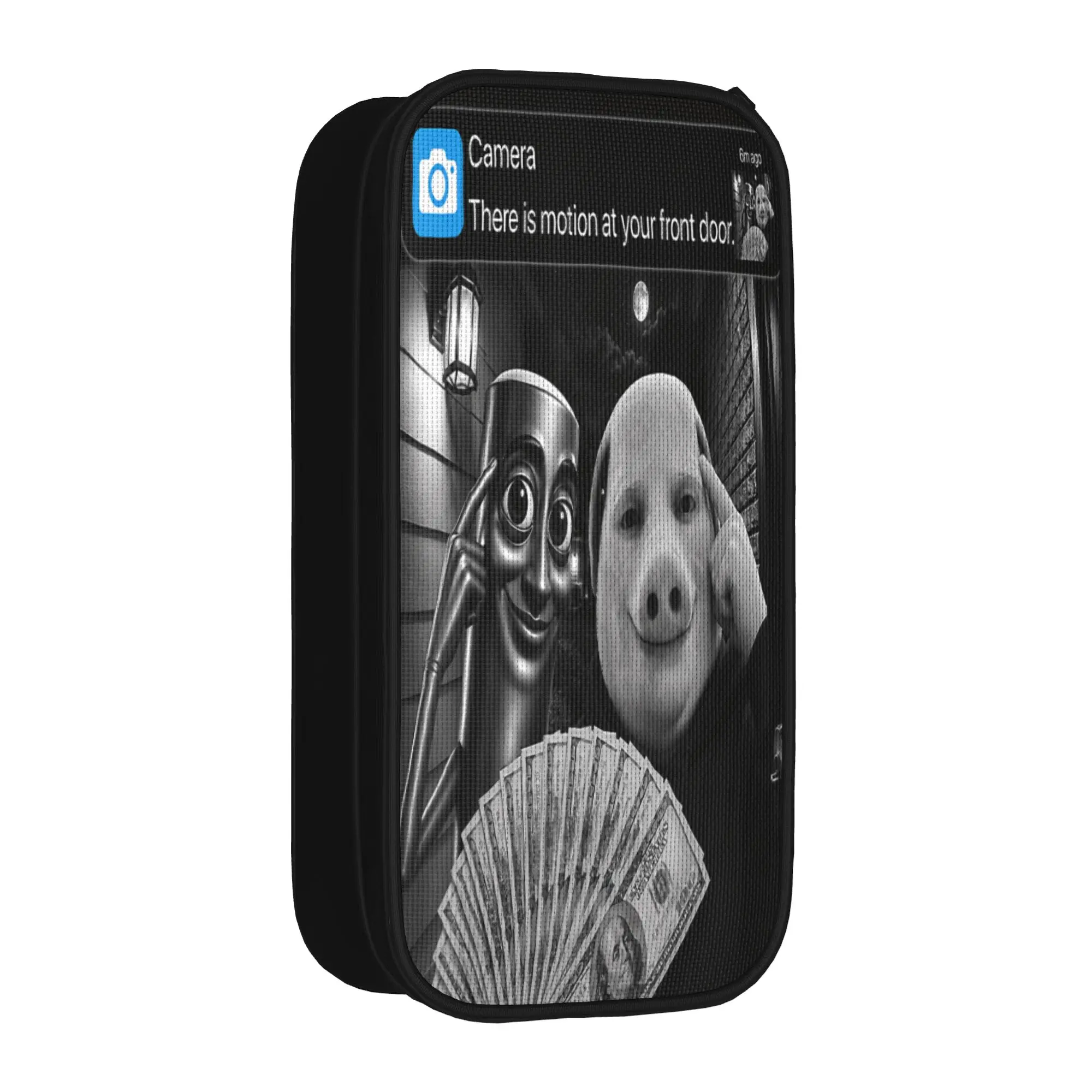 Tung Tung Tung John Pork There is Motion At Your Front Door Pencil Case  Boy Girl Kawaii Pencil Box Graphic School Pencil Cases