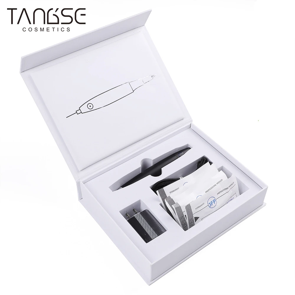 Permanent Make-Up Gerät Tattoo Stift Professionelle Dermograph Augenbraue Lippen Kontur Stift Microblading PMU Maschine Kits Mit Nadel