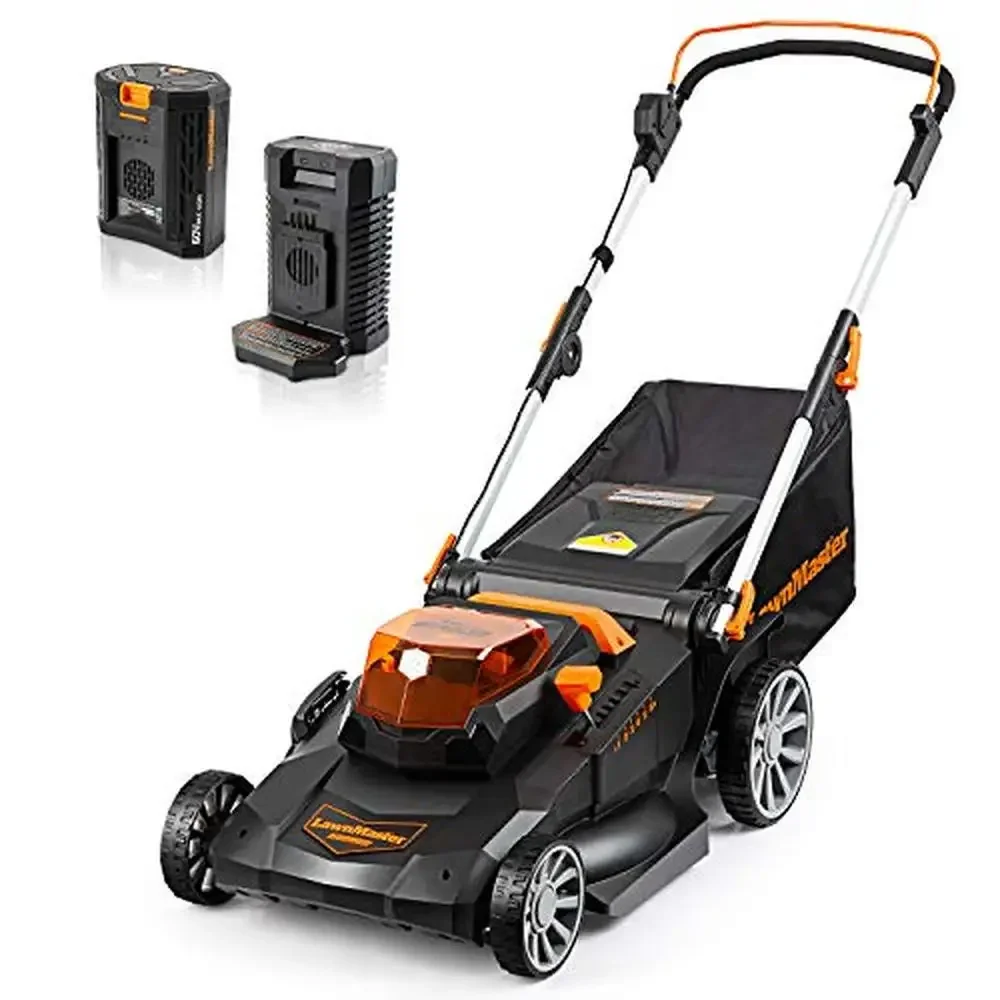 Brushless 60V Max Cordless Push Lawn Mower 21-Inch Cutting Width 4.0Ah Battery & Fast Charger Eco-Friendly & Quiet Operation