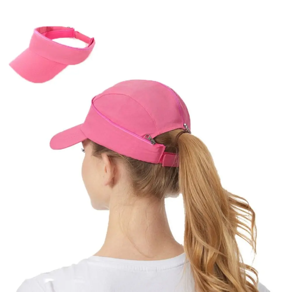 

Foldable Solid Color Sunscreen Baseball Hat Quick Dry Removable Women Sun Hat Duckbill Cap Visor Empty Top Hat Outdoor