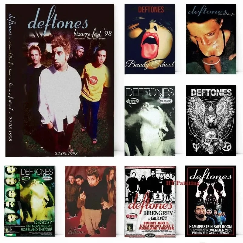 Retro Band Deftones Poster Classic Music Album Around the Fur/Diamond Eyes Canvas Painting Wall Pictures Home Decor Fans Gift