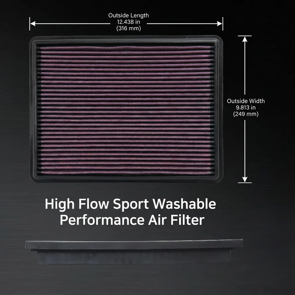 For Cadillac Escalade GMT900 GMC Yukon Denali Sierra 1500 2500HD 6.2L 6.0L 5.3L L92 V8 High Flow Sport Washable Air Filte