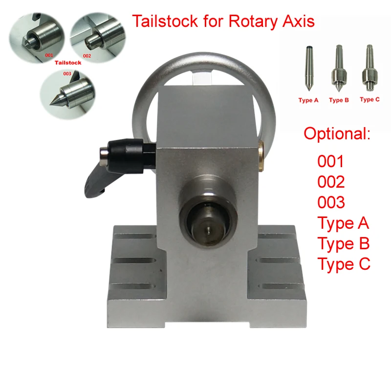 

CNC Tailstock 4th Axis MT2 Rotary Axis Lathe Engraving Machine Chuck with 65mm Center height