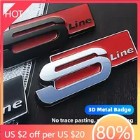 2025 Hot S-Line Car Stickers Metal Badge Auto Fuel Tank Trunk Decals For Audi S Line A3 Q5 A1 TT R8 Q3 A8 A4 A5 A6 Q6 S3 Q2 S1 Q