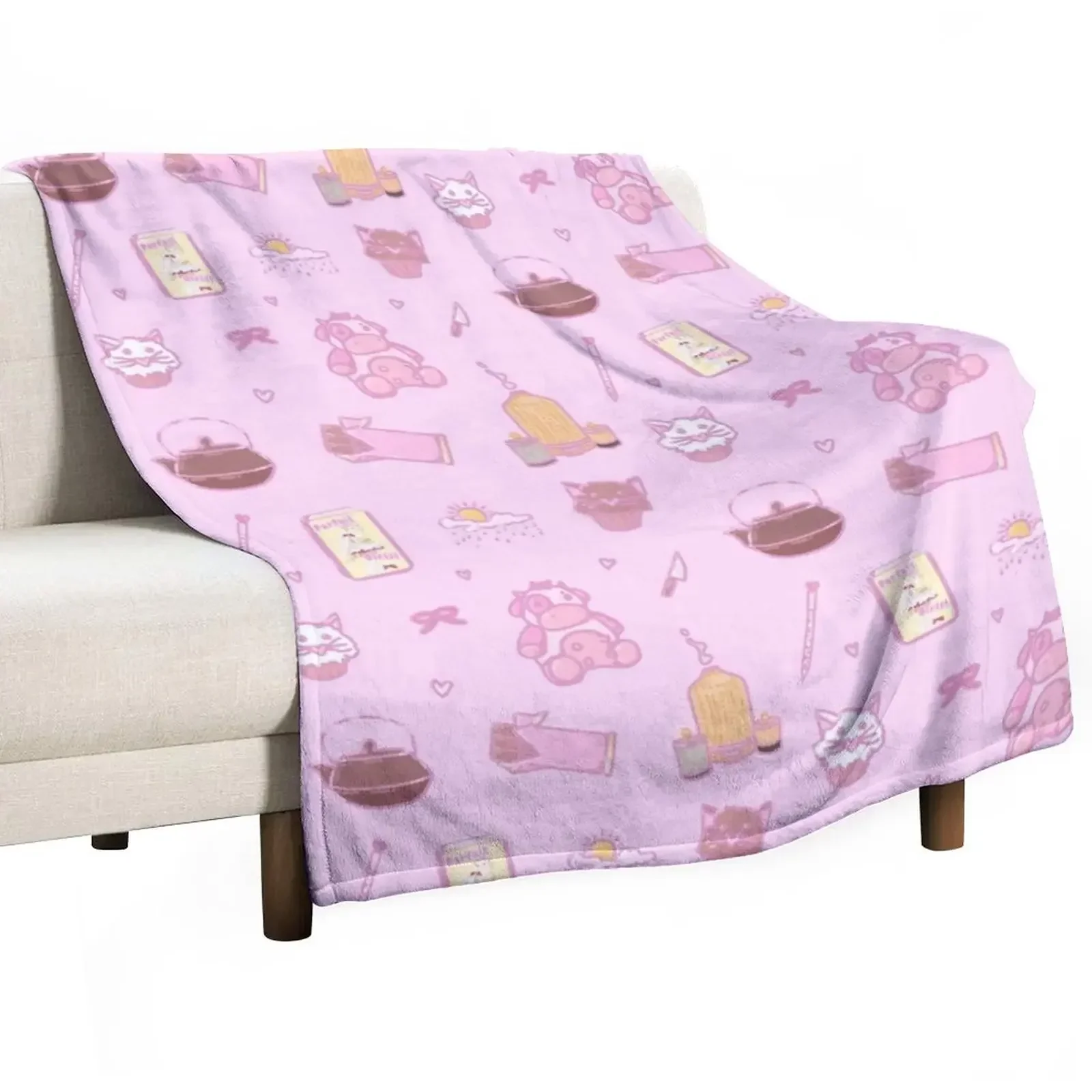 Doki Props Pattern! Throw Blanket Stuffeds Thin Personalized Gift Quilt Blankets