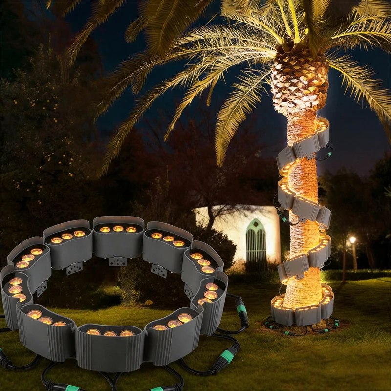 30W LED Tree Flood Light Super Bright Landscape Garden Decor Cylindrical Spotlight Outdoor Lighting Free Splicing for Terraza