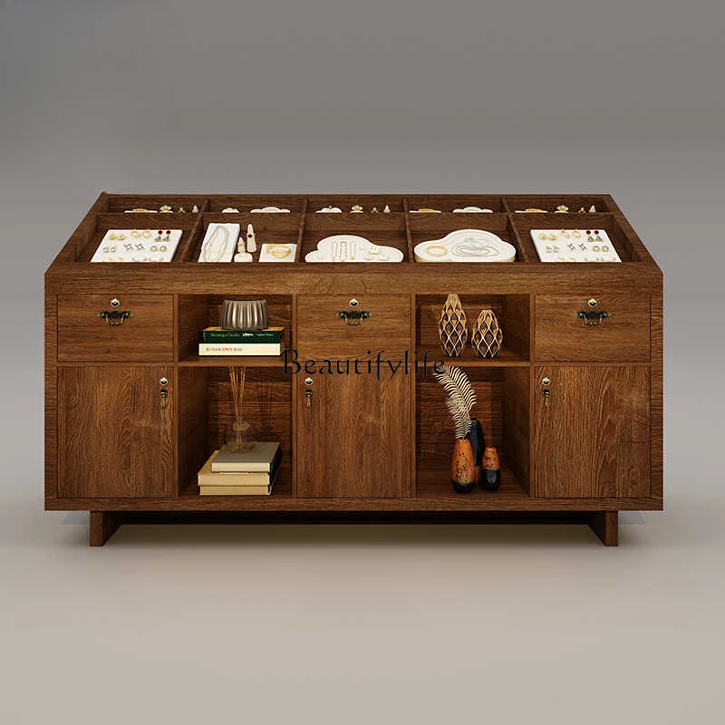 *ตู้โชว์หรูหราสตูดิโอบูติกยุคกลางแก้วจิวเวลรี่