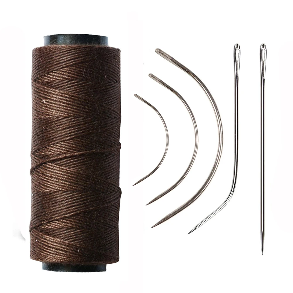 

Wig Needle Sets C J I Shape Needles and 5 Colors Sewing Threads Using for Making Wigs DIY Hand Sewing Hair Extensions