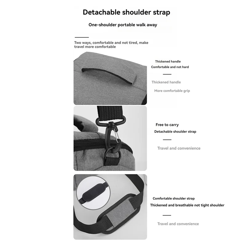 ABZW 2X لـ HY300 HY320 حقيبة بروجيكتور حافظة كاميرا مقاومة للصدمات حقيبة حمل للسفر تخزين لأجهزة العرض رمادي