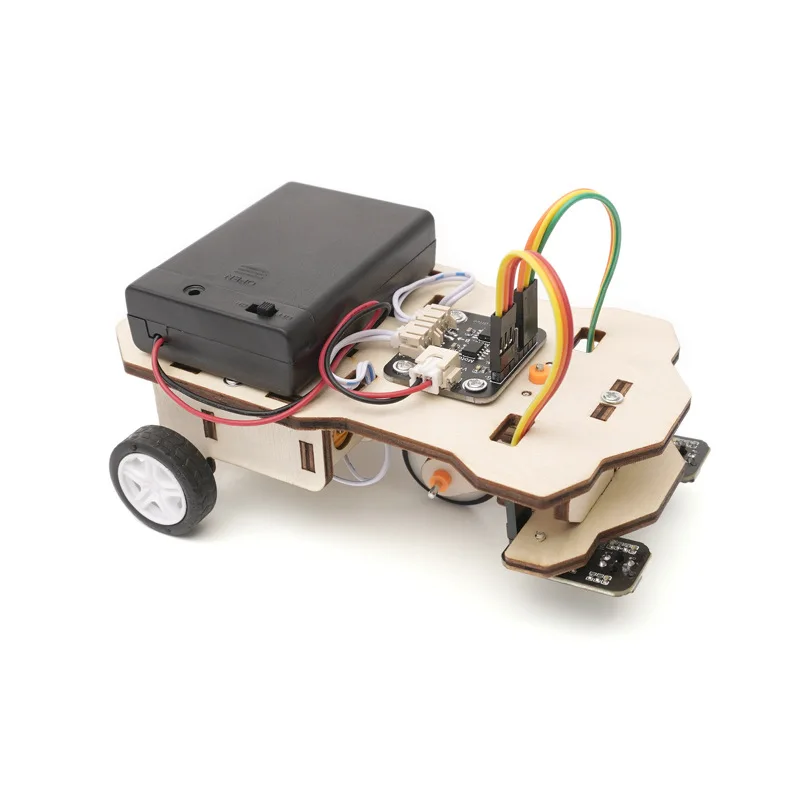 Modelo de coche de seguimiento DIY para niños, Kit hecho a mano, herramienta de experimento, juguete de ciencia, escuela, proyecto de Física divertido educativo, suministro escolar