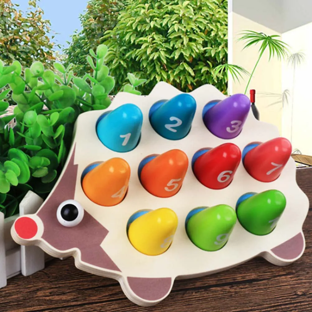 1 conjunto de números de madeira correspondência brinquedo educativo cor cognitiva bebê criança montessori aprendizagem jogo cedo