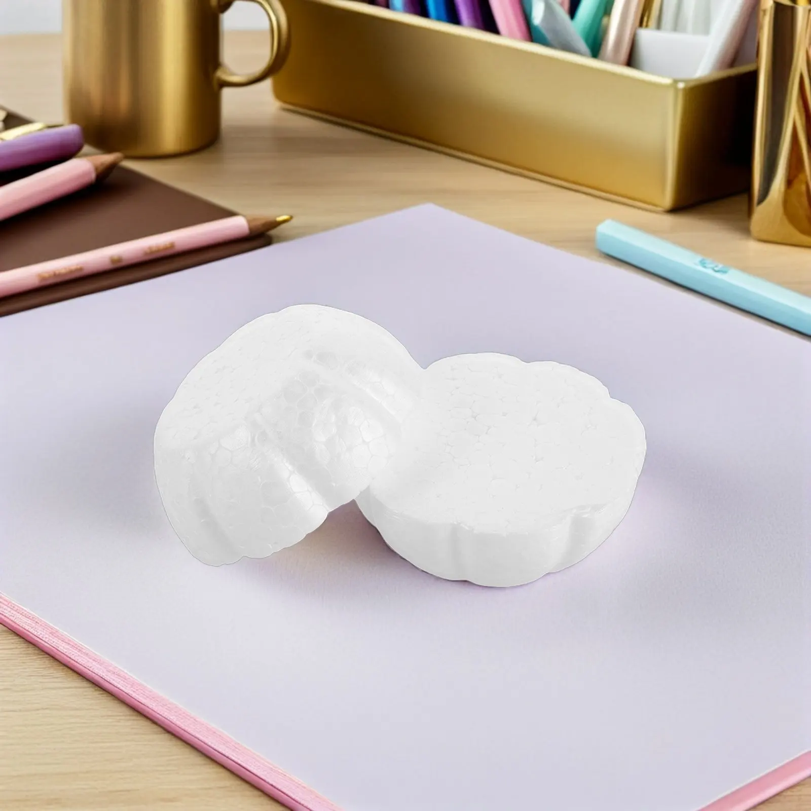 

15 шт. белых пенопластовых полупомеек для росписи, поделок, миниатюрных декораций 3 дюйма для осеннего декора, Дня благодарения, Хэллоуина