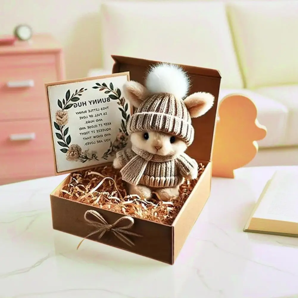 أرانب صغيرة احتضان هدايا عيد الفصح اللطيفة مجموعات صغيرة من الحب والراحة الحيوانات المحشوة الإيجابية هدايا عيد الفصح الملهمة