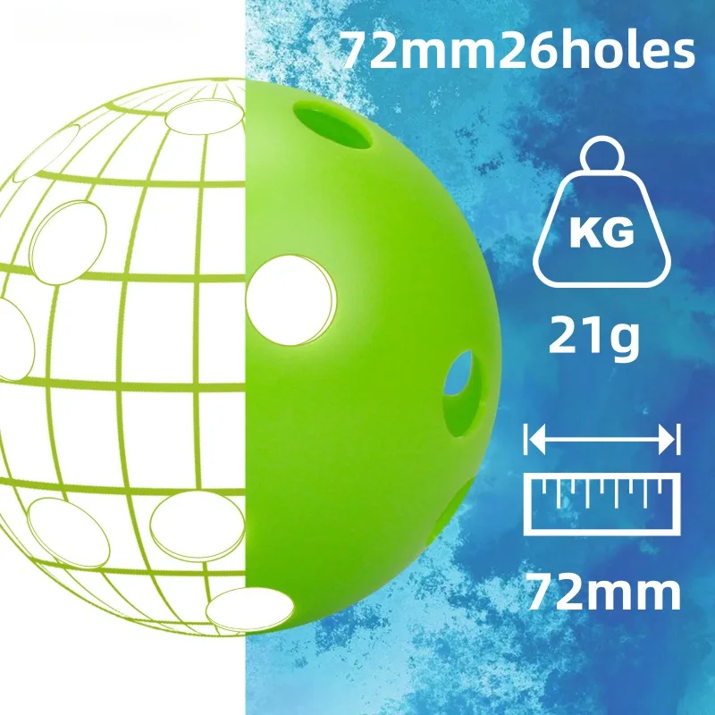 Super Soft Baseball Practice Ball 72mm26 hole injection molded pickleball Hole Ball Super soft outdoor practice Baseball 21g