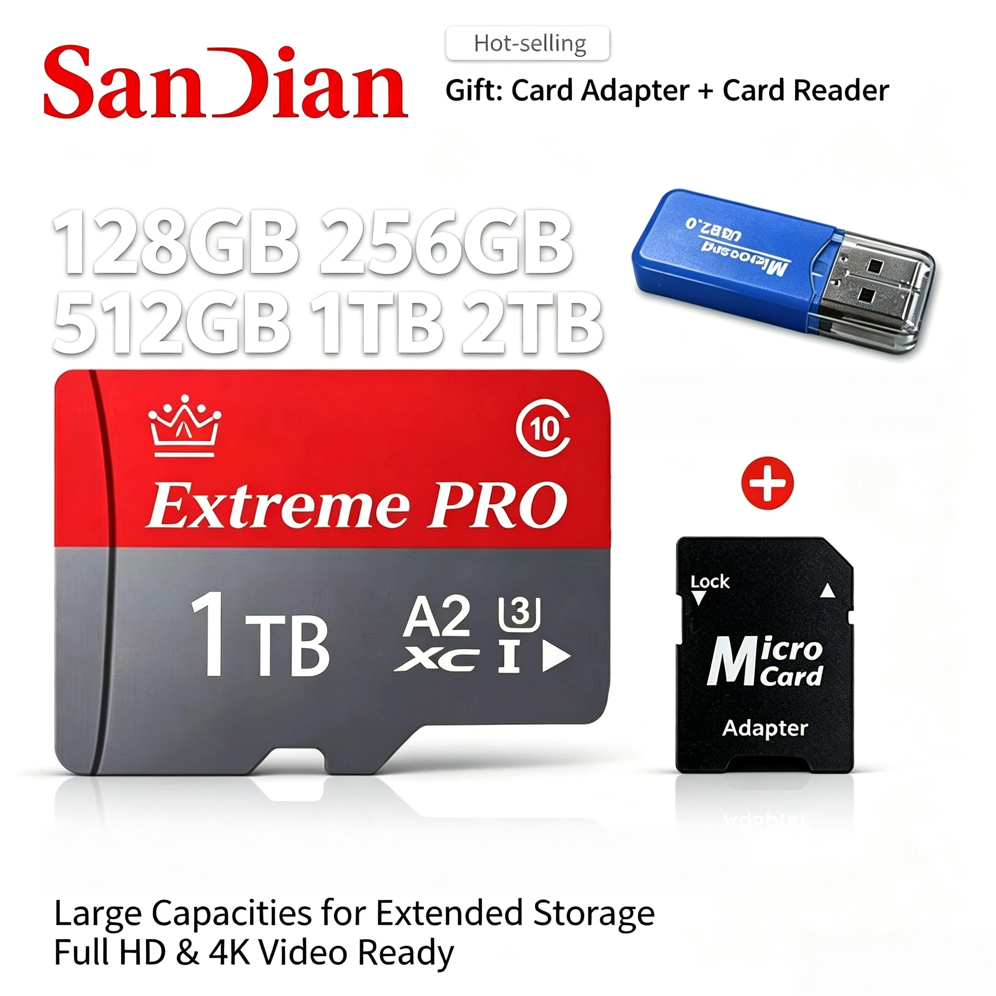 128GB 256GB Reliable Micro TF SD Card Fast Read Write Class 10 for Security Camera Pro Max Unit Plus System