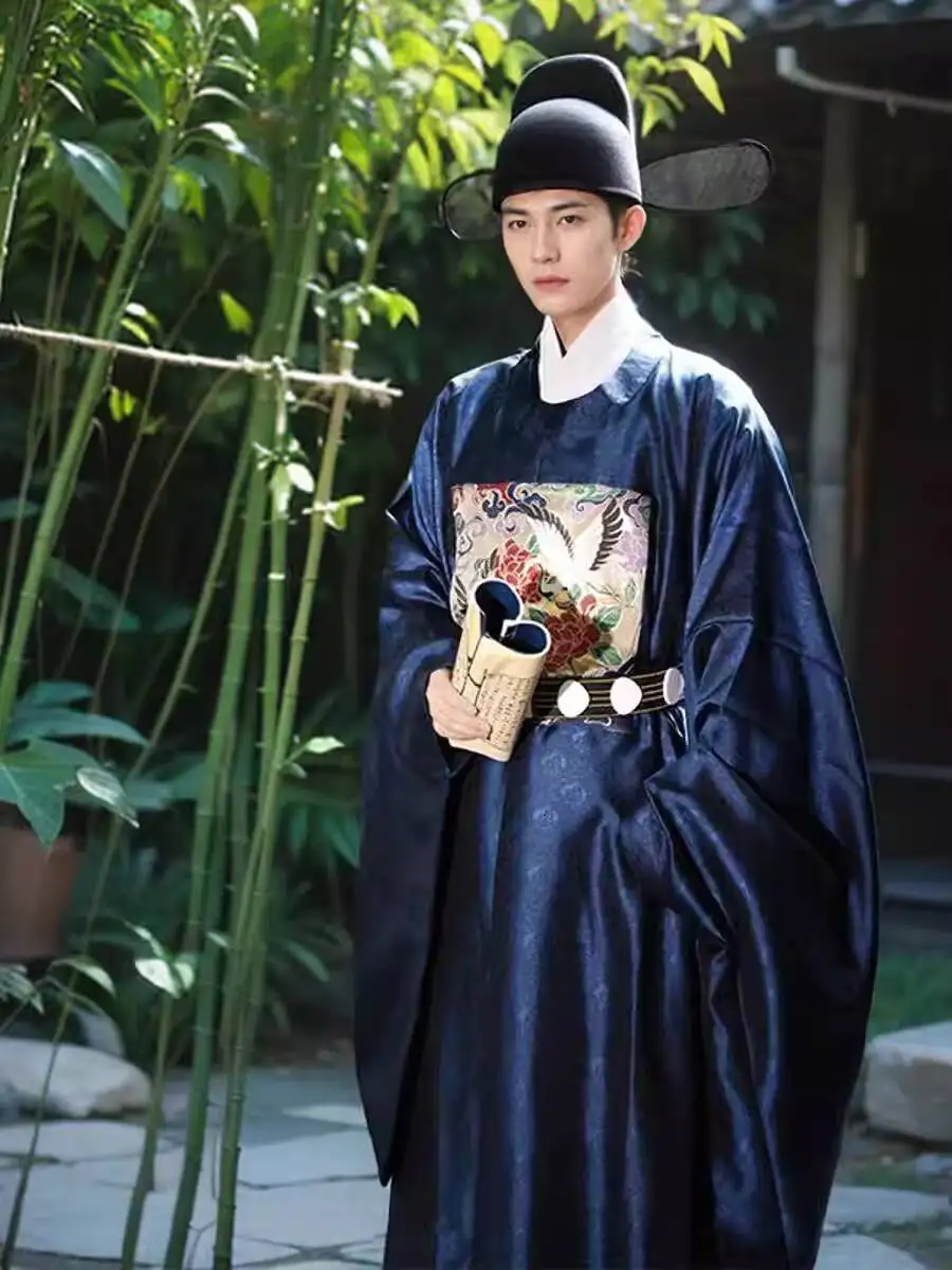Round Collar Robe Ming Dynasty Style Minister Prime Minister Zai Xianhe First Rank Official Uniform Young Master Uniform Chinese view 2