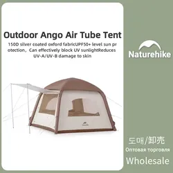 Naturehike 3 Person Air Inflatable Tent Waterproof Lightweight Camping Tent Outdoor Travel Portable Sunscreen Double Foyer Tents