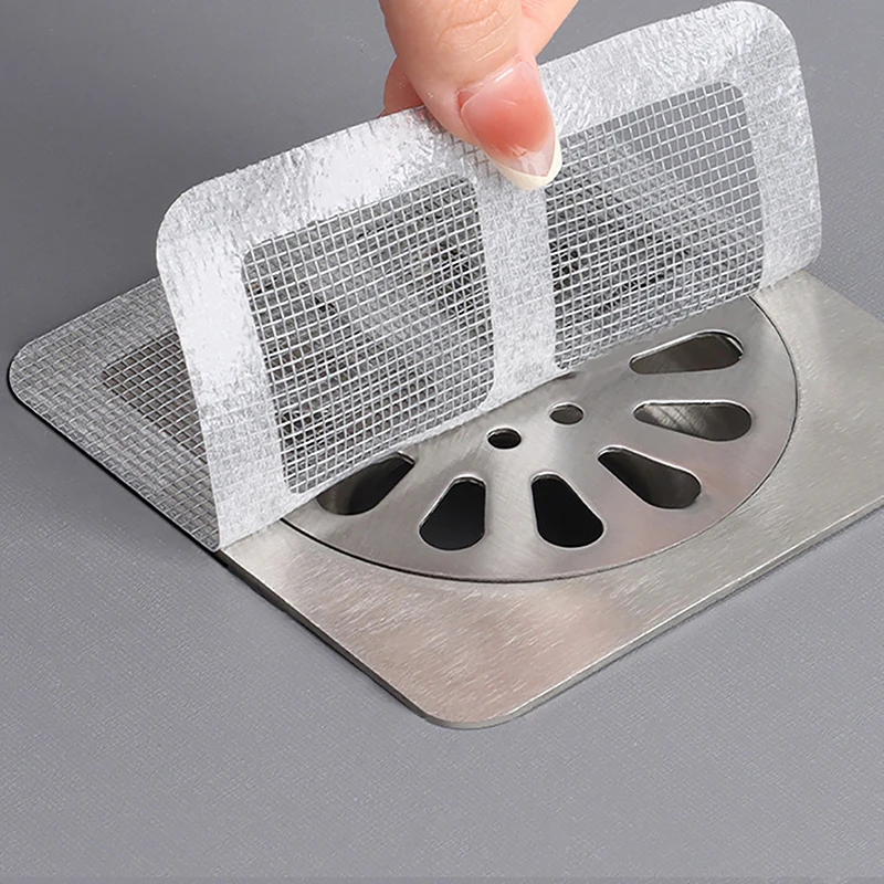 1/10Pcs Disposable Floor Drain Sticker Shower Drain Hair Catcher Cover Sink Strainers Hair Filters Mesh Filter Sticker