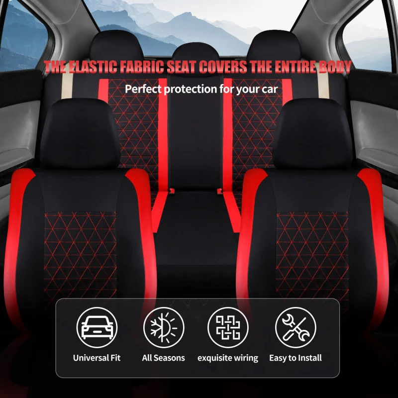 

Однолинейный стеганый кожаный всесезонный дышащий чехол с ромбовидной вышивкой для автомобильного сиденья