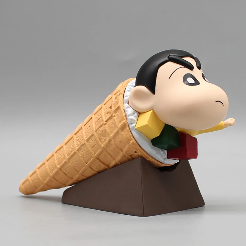 Anime Crayon Shin-chan Figure Nohara Shinnosuke Cute Sweet Cone Floral Skirt Action Figure PVC Desktop Decoration Birthday Gifts