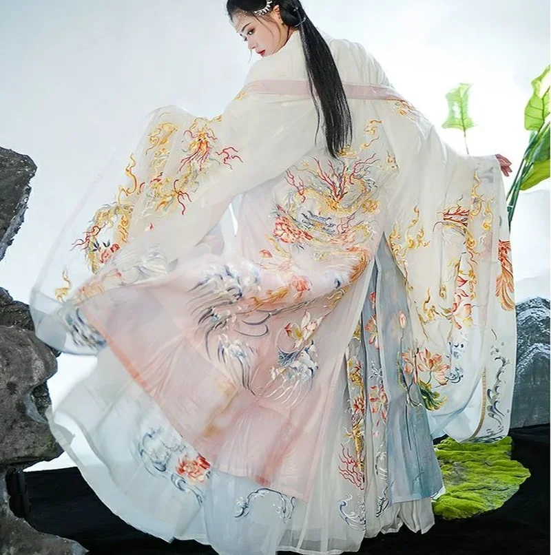 Hanfu Dress Men&Women Ancient Chinese Luxury Embroidery Hanfu Cosplay Costume Dance Dress Hanfu Party Dress For Women Men