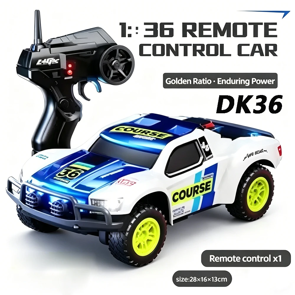 

JIKEFUN DK36 1/36 Mini 4WD Short Truck 2.4G High-Speed ​​Off-Road Truck Portable Racing Toy for Boys, New Christmas Gift
