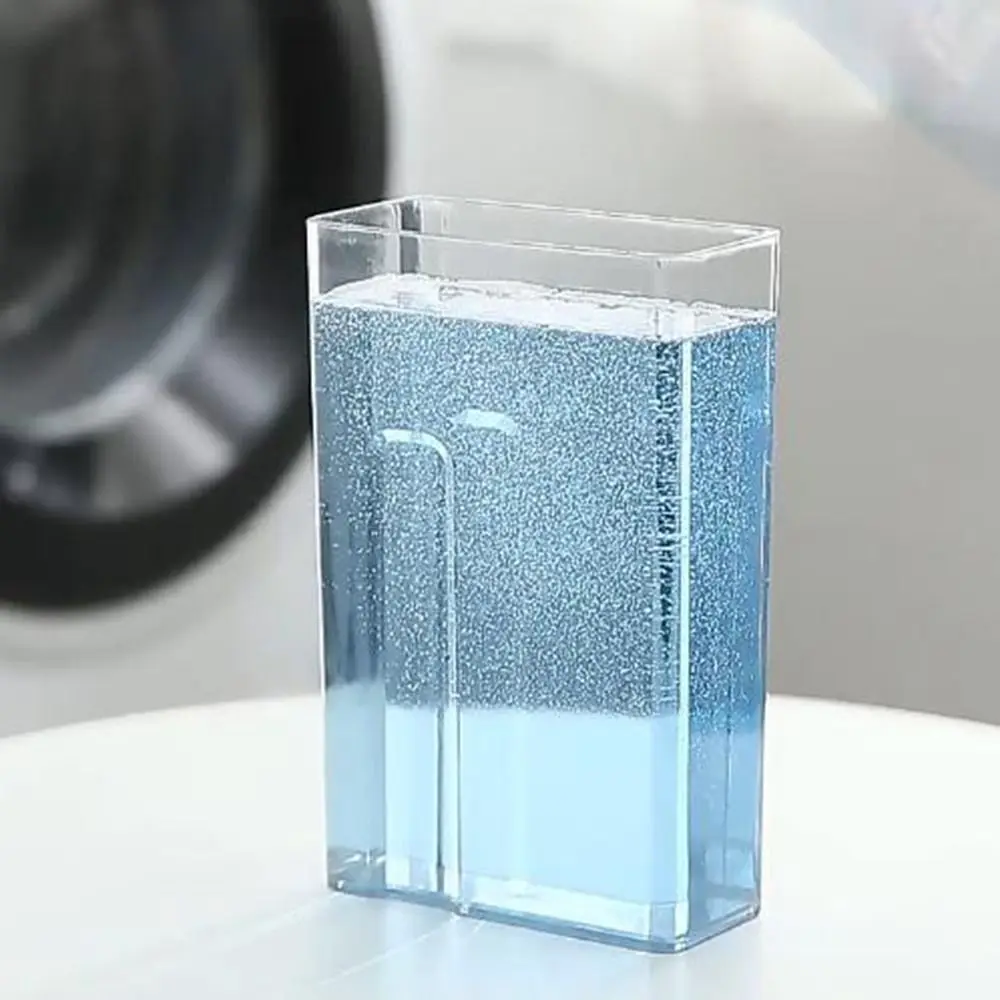Transparent Laundry Detergent Bottle Large Capacity Sealed Laundry Powder Container Refillable with Cap Softener Storage Bottle