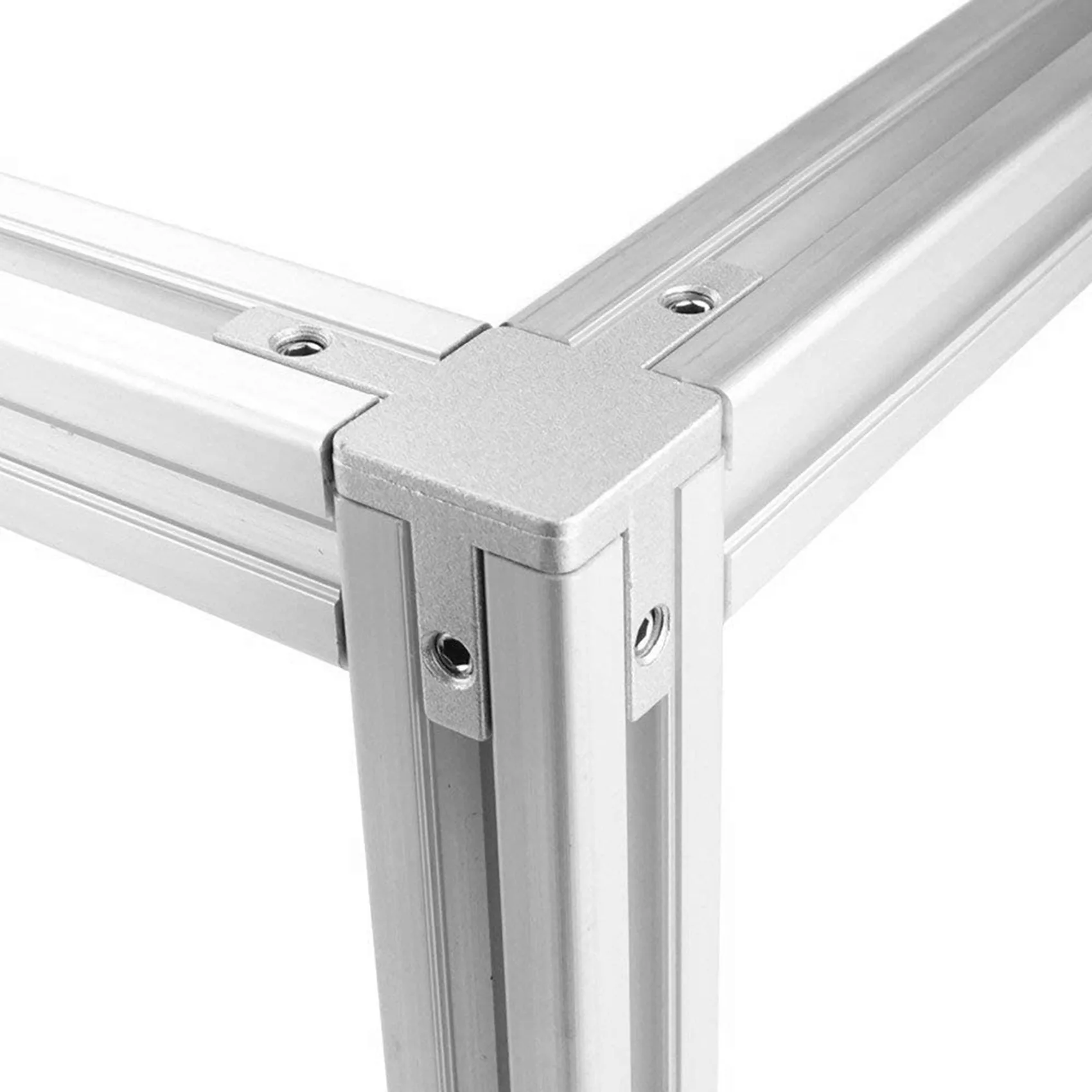 ABVS 3-Way End Corner Bracket Connector for T slot Aluminum Extrusion Profile 2020 series (Pack of 4, with screws)