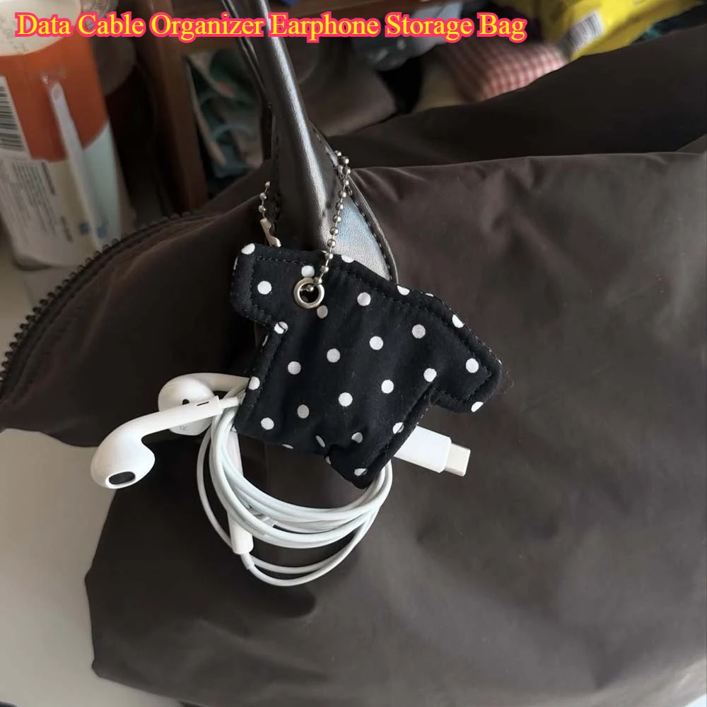 Data Cable Organizer Earphone Storage Bag - Clothing Shapes INS Decoration Pendants Keychains