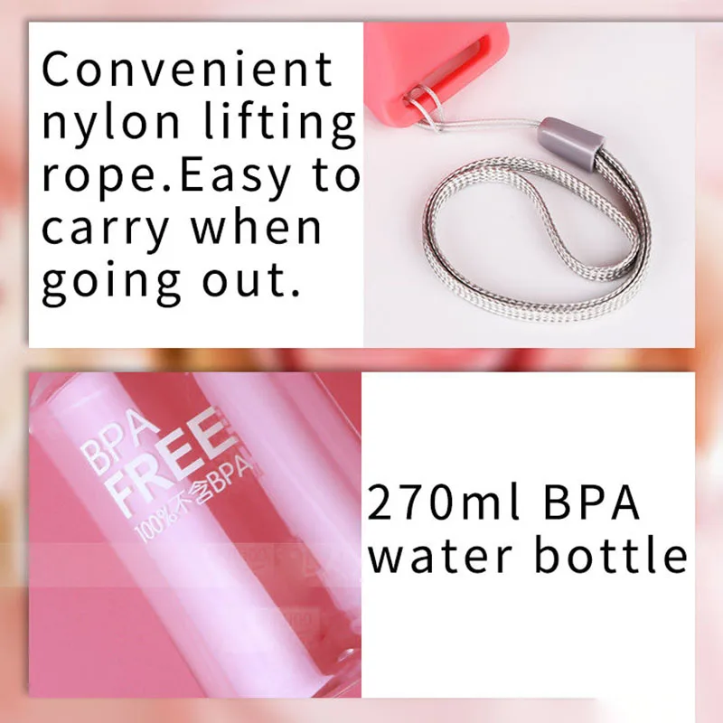 Bpa Free Kids Children Cute Sports My Bottles mini water bottle 270ml 200ML Plastic Portable School Mini Water Drinking Bottles