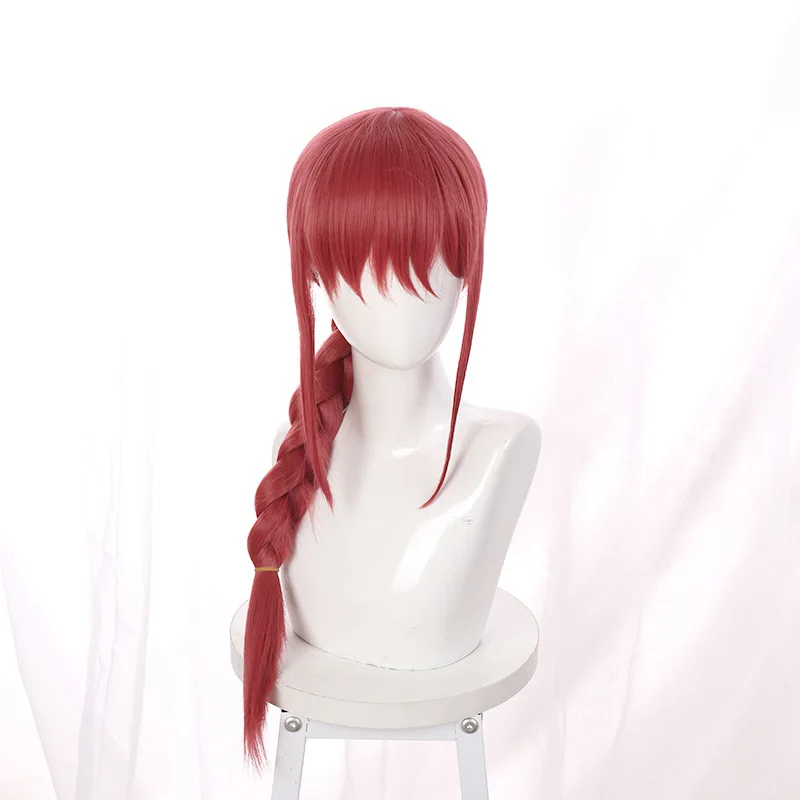 Motosierra hombre Machima Cosplay peluca rosa peinado trenzado rosa