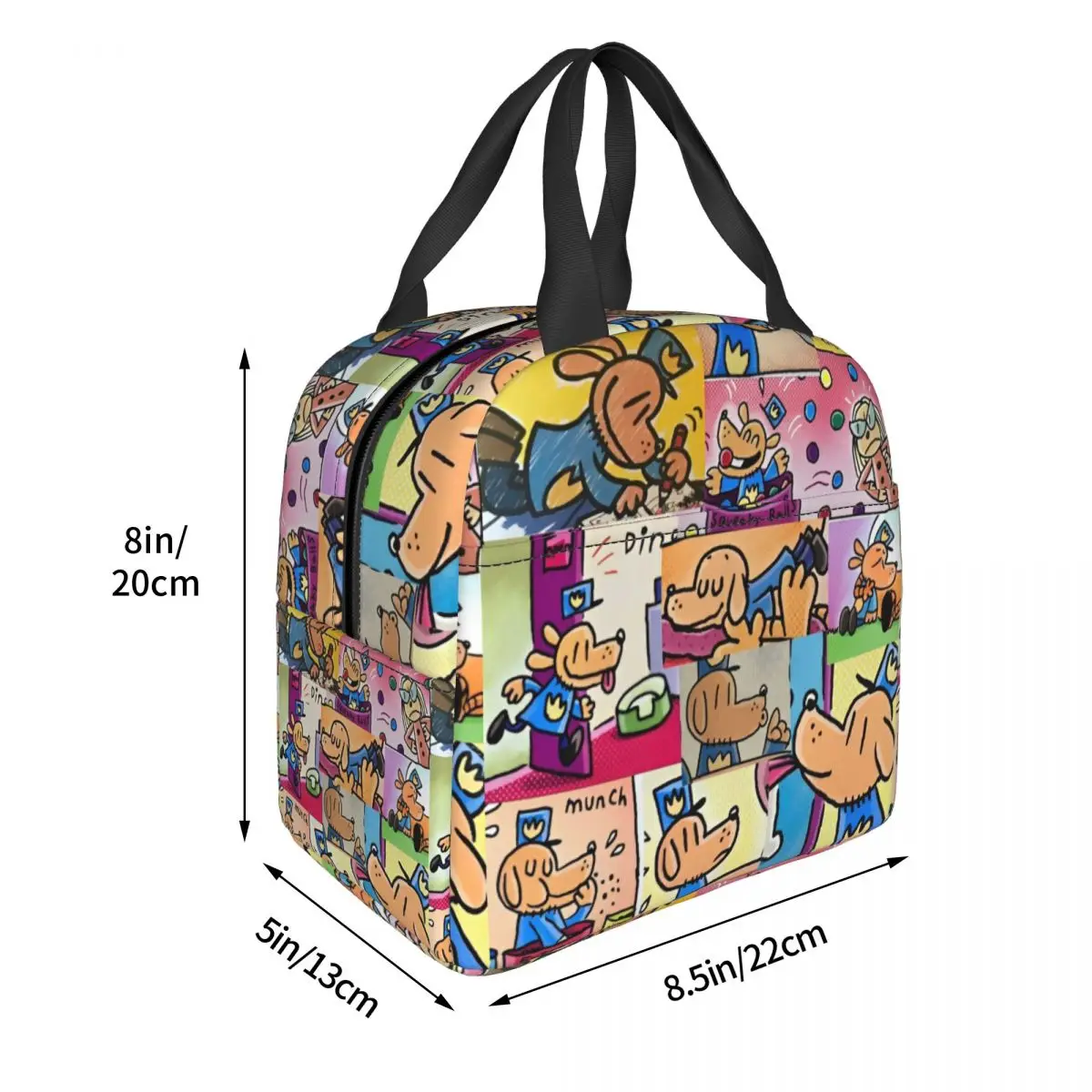 Hund Mann Dogman Film Comic Isolierte Mittagessen Taschen Kühltasche Wiederverwendbare Cartoon Tragbare Lunch Box Tote Männer Frauen Büro Reisen