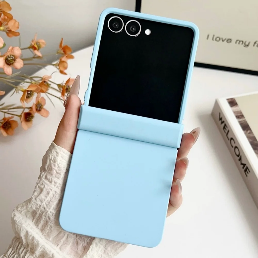 Modische Dopamin-Bonbonfarben Scharnier-Handyhülle für Samsung Galaxy Z Flip 8 7 6 5 Flip 4 3 5G Matte Schutz-Hartplastik-Hülle – Detail 5
