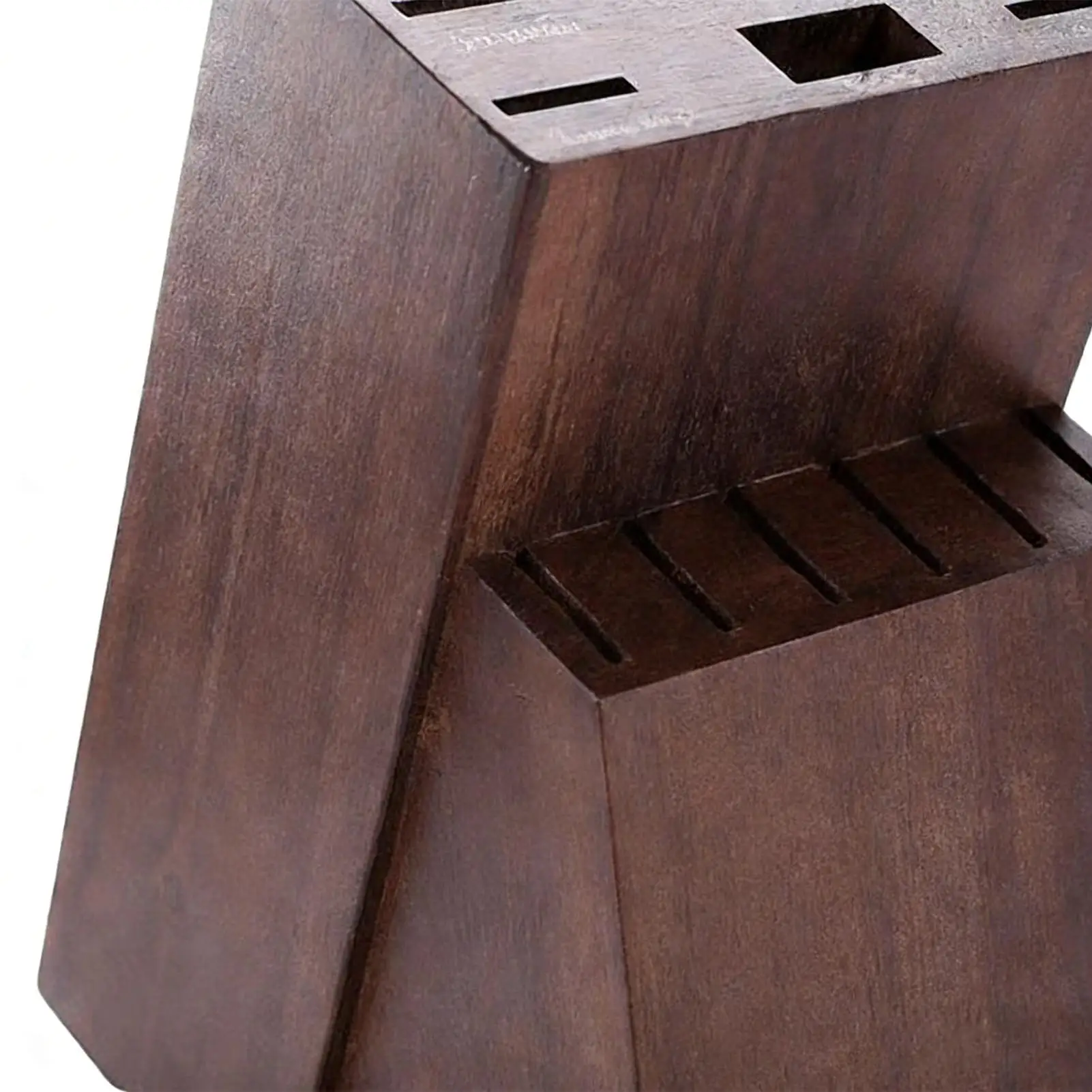 Kitchen Cutter Holder 14-Slot Wooden Container Cutter Holders For Counter Top For Kitchen Scissor Sharpenner Counter Top Home