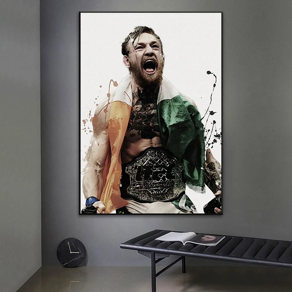 Inspirational Boxing Conor McGregor Professional Boxers Poster Canvas Print Painting Wall Decor Wall Art Gym Room Decoration