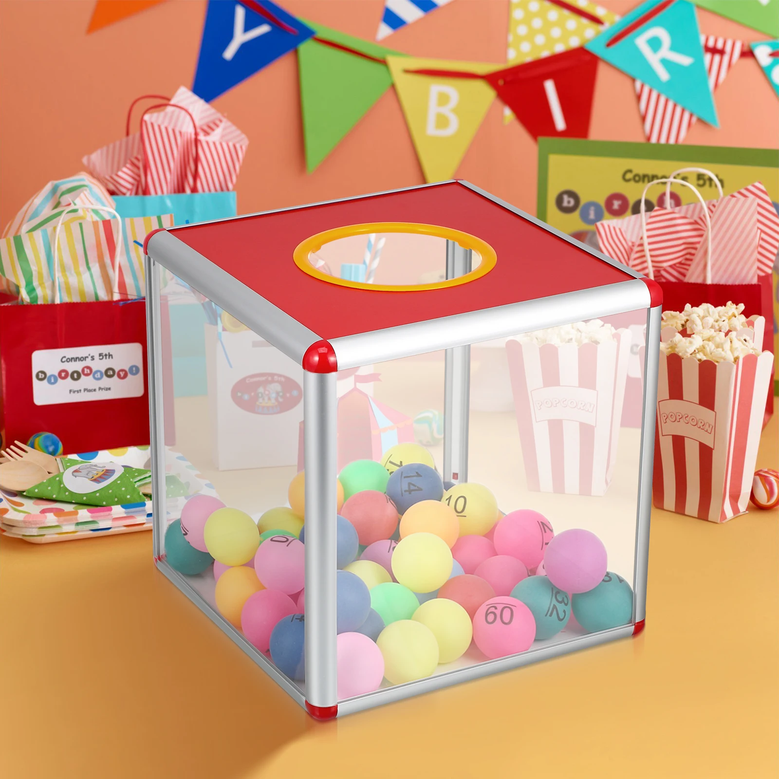 

1pc Aluminum Raffle Box Square Metal Donation Box For Voting Contest Fundraising Lightweight Storage Container Tickets Cards