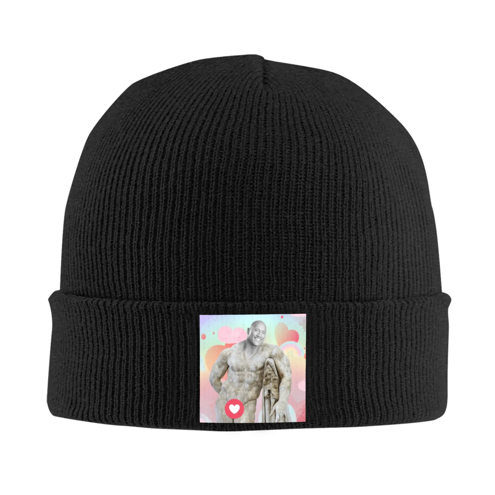 Funny Johnson Meme Skullies Beanies Caps Streetwear Winter Warm Women Men Knitted Hat Adult Unisex The Rock Dwayne Bonnet Hat