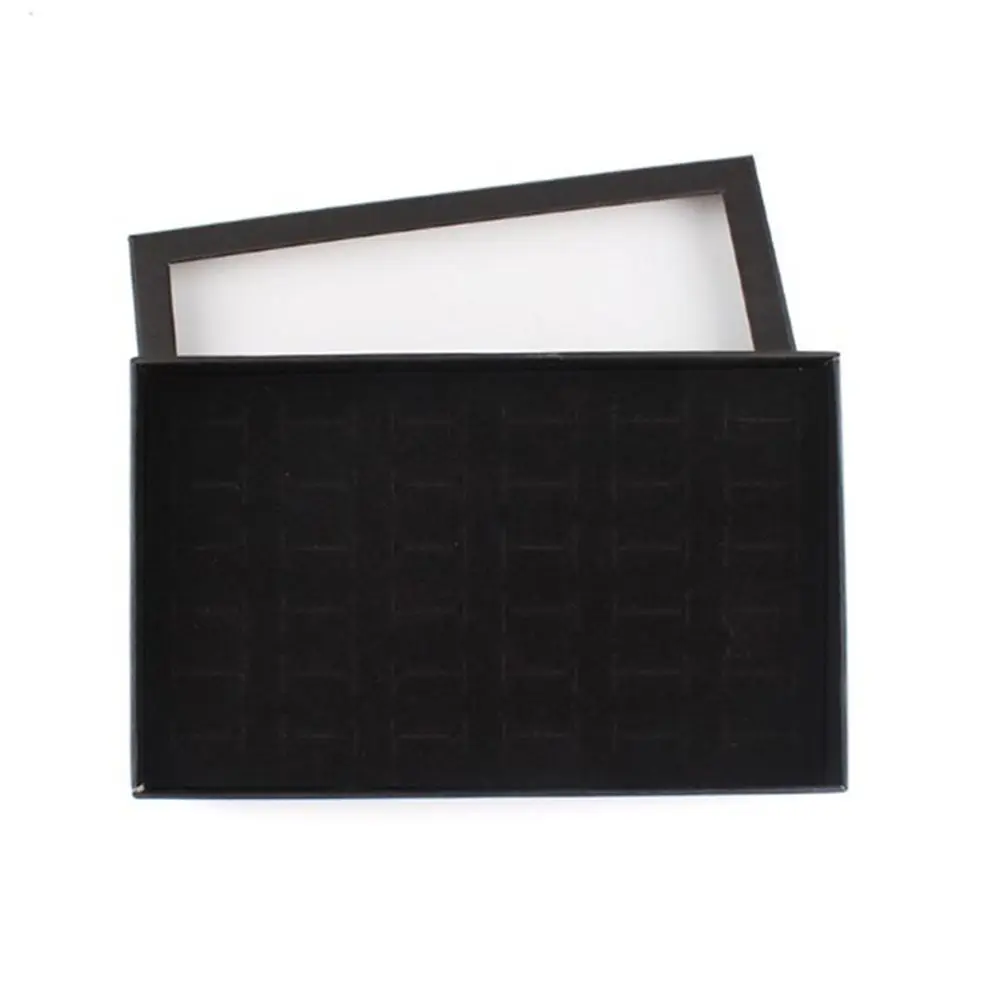 

Fine Exquisite Popular Jewelry Earring Show 36 Slots Cufflinks Case Tray Storage Organizer Ring Box