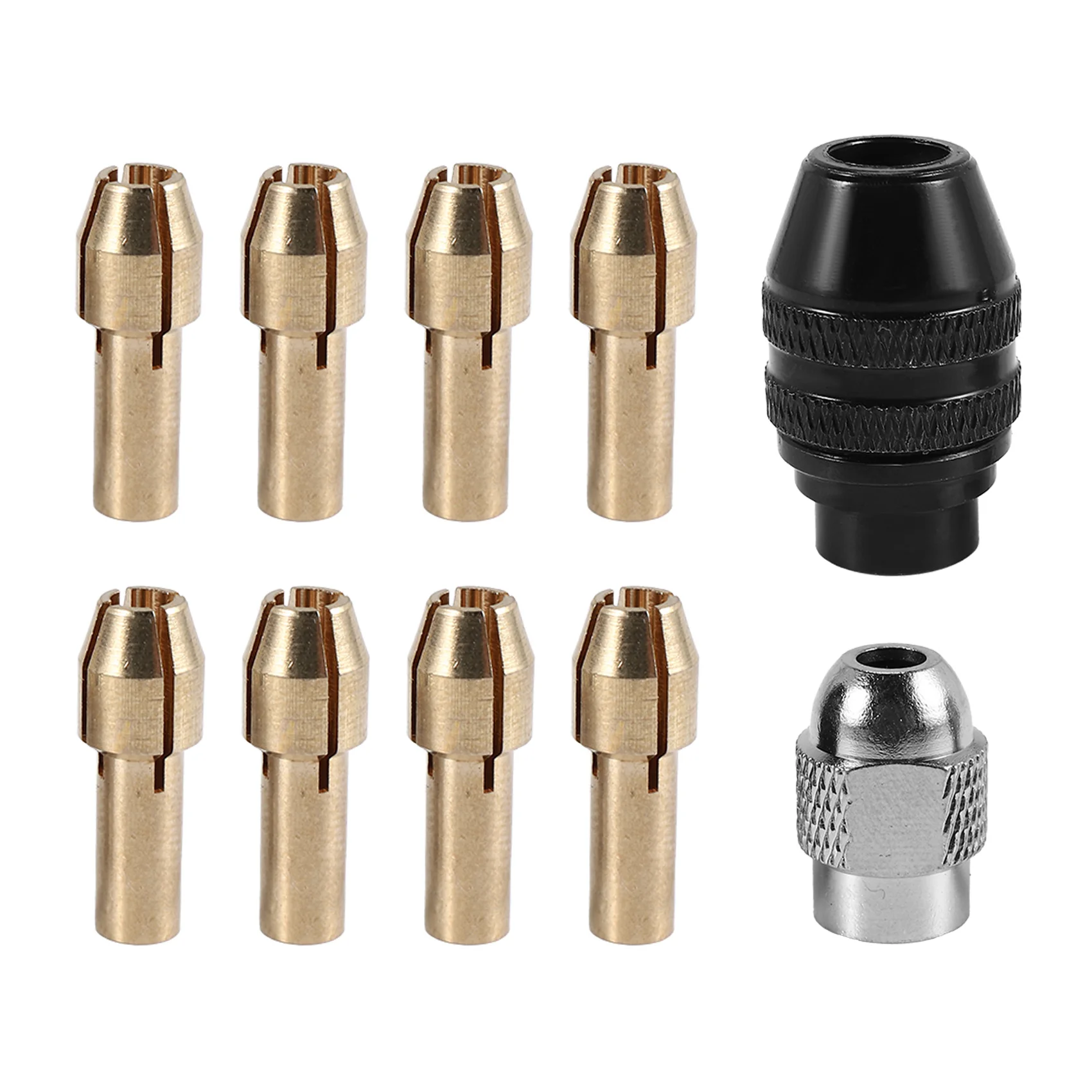 Drill Chuck Collet Set for Dremel,1/32inch to 1/8inch Replacement 4486 Keyless Bit with Replacement Rotary Drill Nut Set