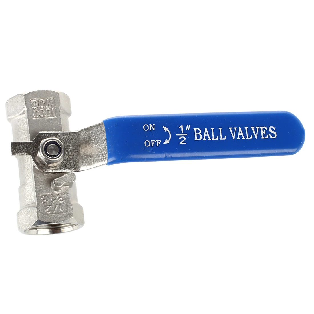 

1/2" Lever Female/Female Ball Valves Long Handle 316 Stainless Steel WOG1000