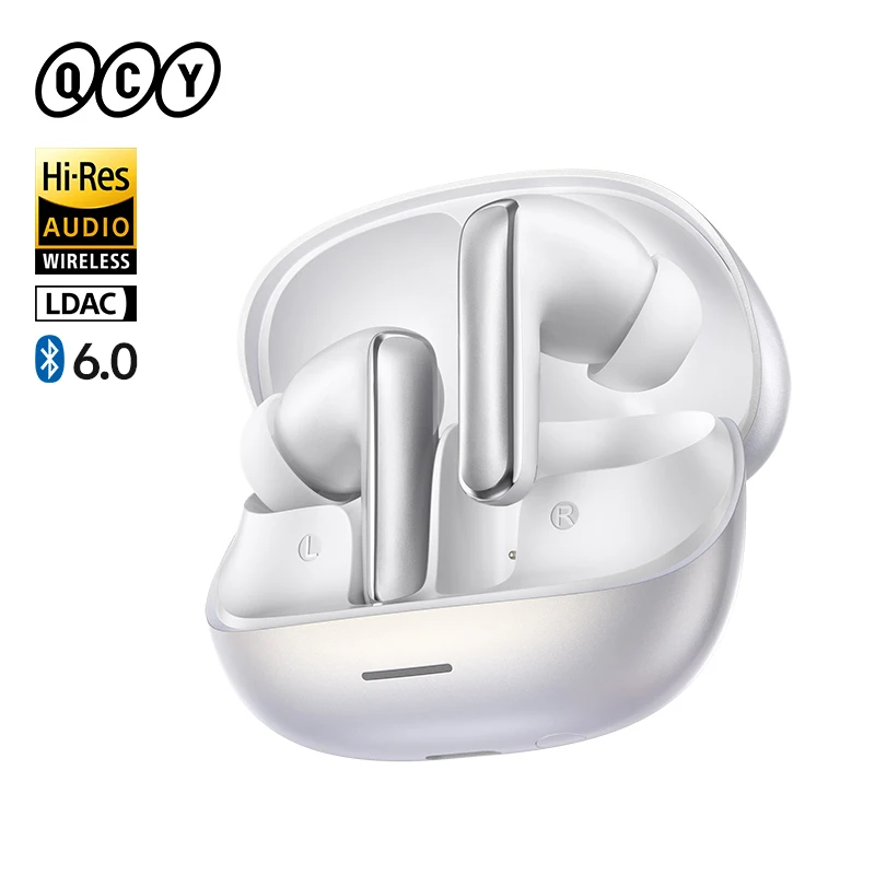 QCY Wireless BT 6.0 AI ANC Oordopjes MeloBuds N65 LDAC Hi-Res Audio Earbud Head-Tracking Drievoudige Apparaatverbinding 50 uur Batterijduur Hoofdtelefoon