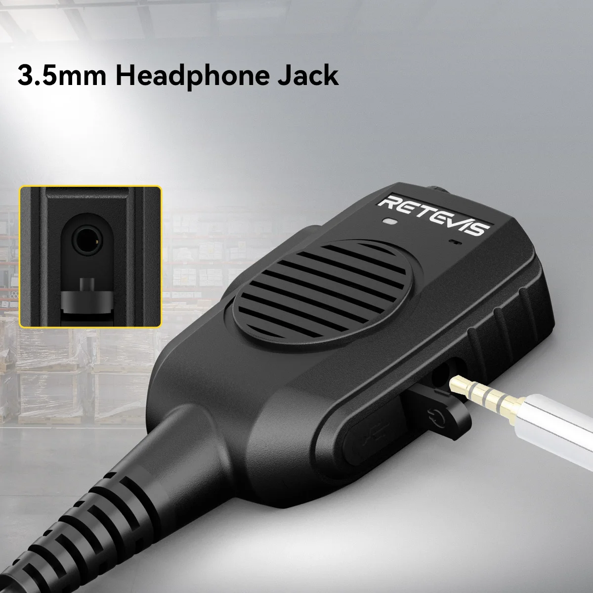 Retevis HK011 Funklautsprecher-Mikrofon 2-Pin AI Geräuschunterdrückendes Mikrofon Walkie-Talkie GP328plus Anschluss für HD1/HA2/H777/RT3S/RA89 – Detail 11