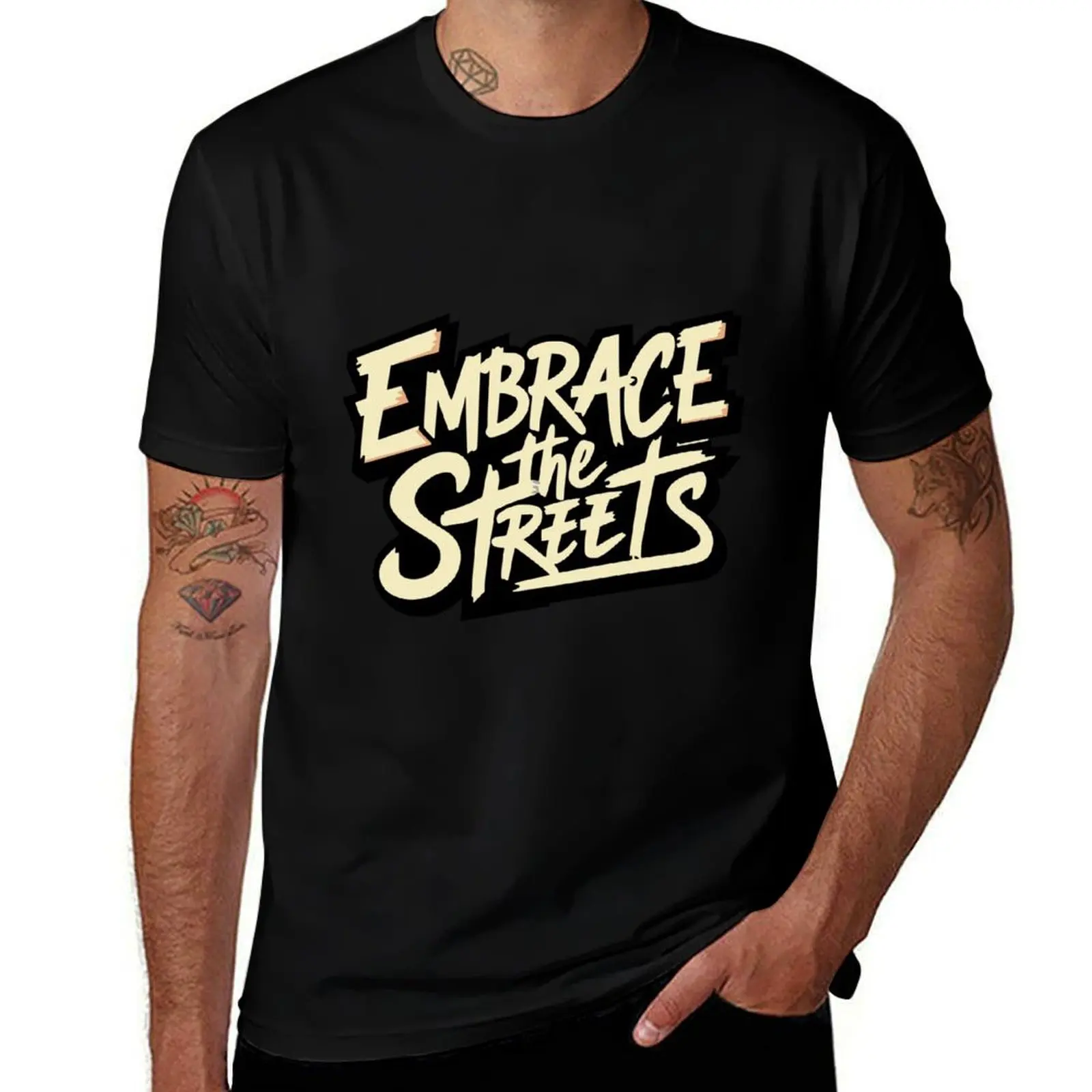 

Embrace the streets, street art culture T-Shirt t shirt for man 100 percent cotton t shirts with prints T-Shirt