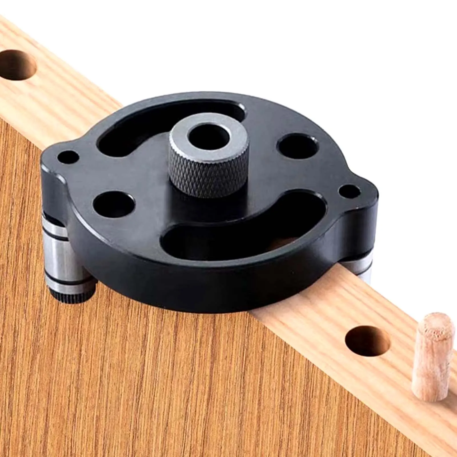 Woodworking Hole Puncher with 3-10mm Drill Sleeves, Self Centering Doweling Drill Guide Locator for DIY Furniture Joining Tool