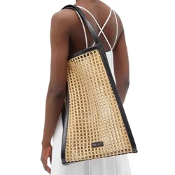 Raffia Woven Beach Bag Women Luxury Famous Brands 2024 Summer New In Hollow Out Casual Straw Bag Large Capacity Shoulder Bags