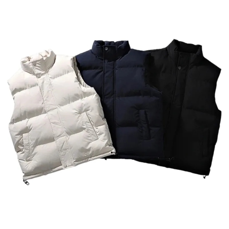 Winterjacke, lässig und modisch, Streetwear, leicht und sportlich, Freizeitweste, warme Weste mit Reißverschluss für Herren, modische Herrenjacke