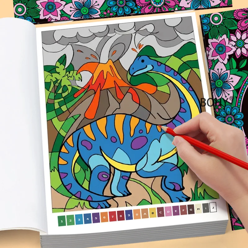 A Coloring Book for Adults, Themed with Animals/flowers/mandalas, A Meditation and Stress Relief Book, 32 Different Patterns