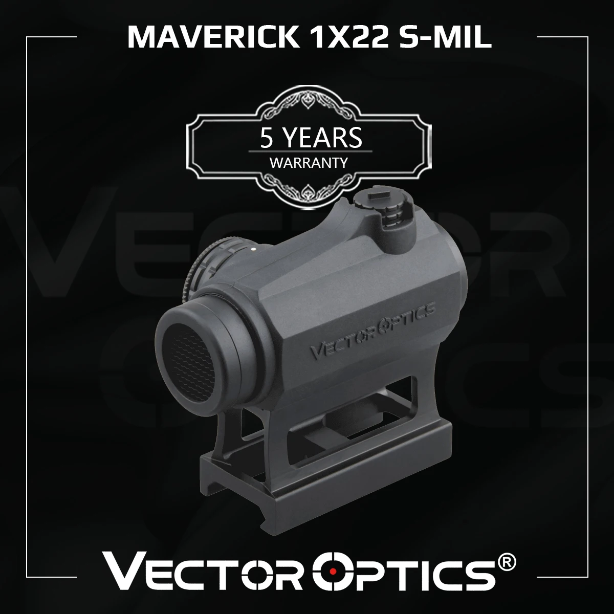 Vector Optics Maverick 1x22 SOP Rubber Cover Red Dot Scope Hunting Reflex Collimator Sight For Real Firearms .223 7.62 & Airsoft