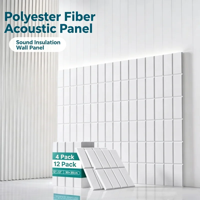 Sound Absorbing Felt Wall Panel Noise Reduction Felt Board Self‑Adhesive Noise Dampening Board for Study Wall Renovation Decor